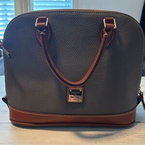 Dooney & Bourke Charcoal and Chestnut Satchel
